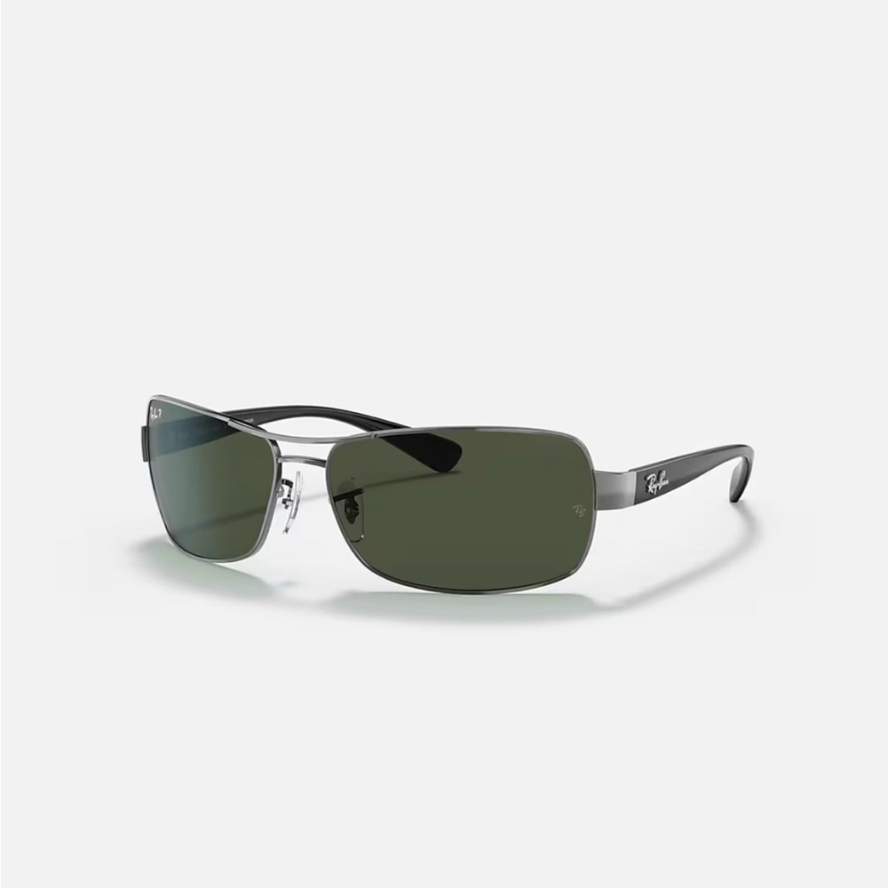 Ray-Ban Silver and Green Sunglasses